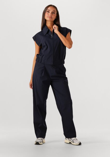 WITHBLACK Pantalon large WBLVALENTINA STRIPED PANT Bleu foncé - large