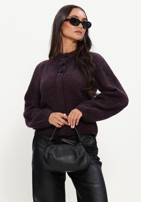 Y.A.S. Gilet YASBONSO LS KNIT CARDIGAN en violet - large