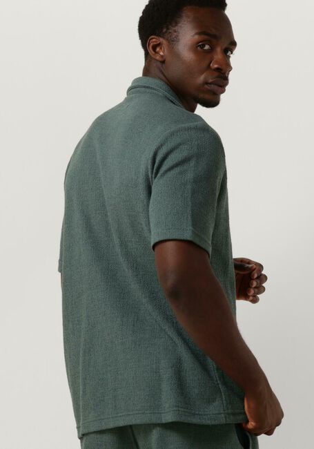 PURE PATH Chemise décontracté STRUCTURED SHORTSLEEVE SHIRT WITH CHEST POCKET AND EMBROIDERY en vert - large