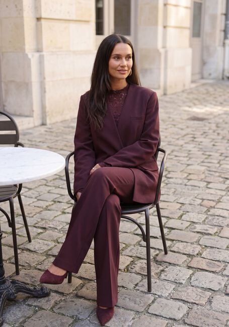 AAIKO Pantalon &eacute;vas&eacute; CHANTALLE RPES 345 Bordeaux - large