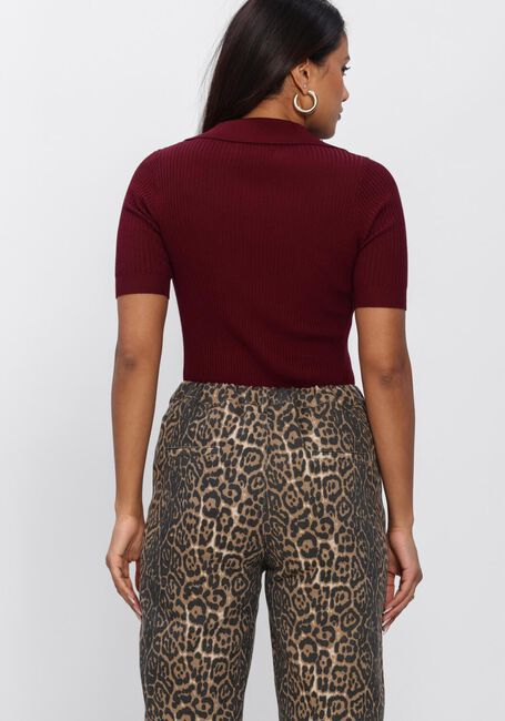 YDENCE Polo KNITTED TOP WIES en rouge - large