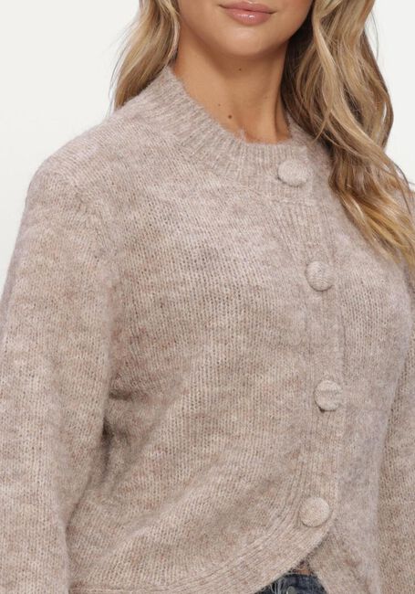 NEO NOIR Gilet GIO FLUFFY KNIT CARDIGAN en beige - large