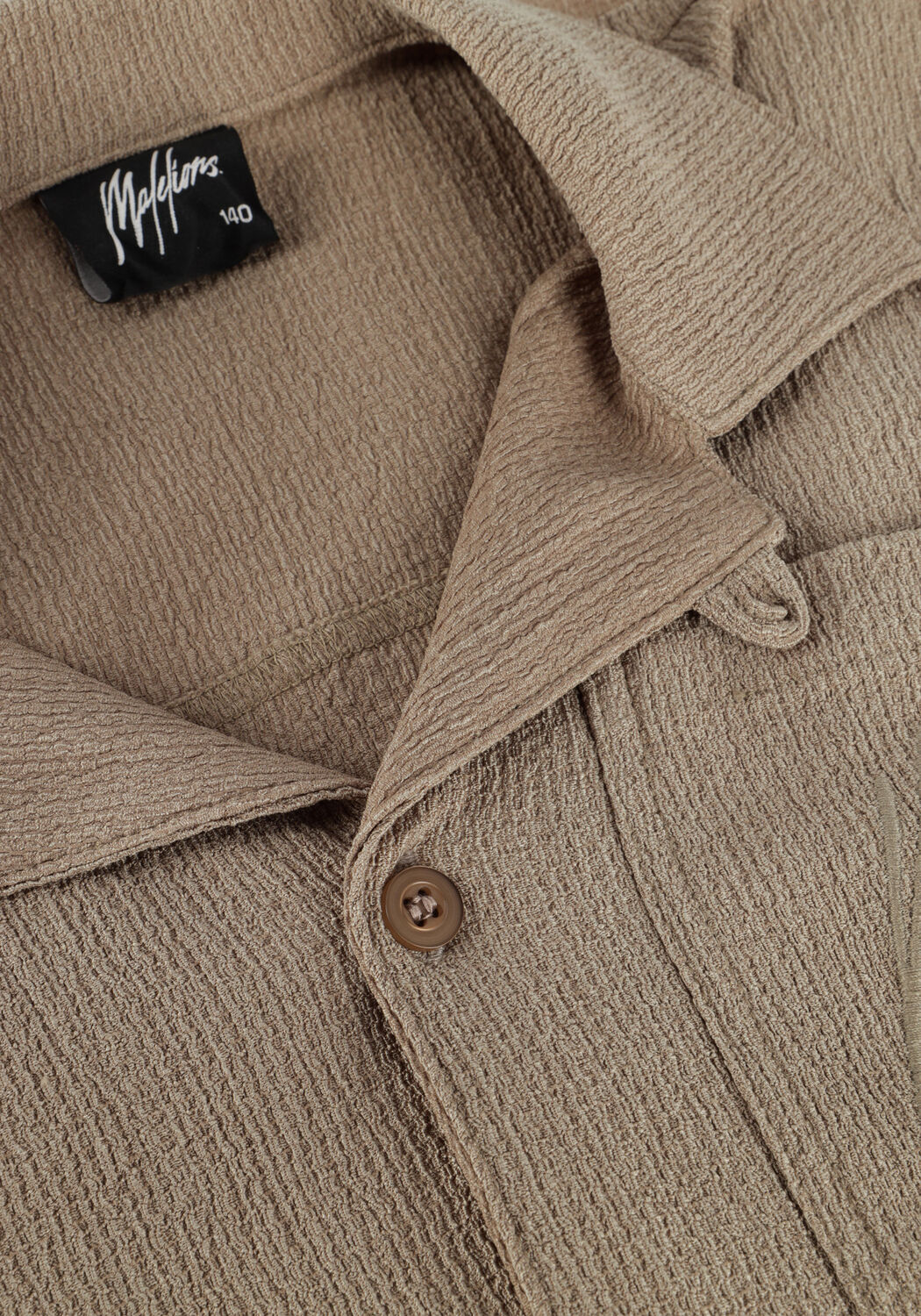 MALELIONS T-shirt SEERSUCKER SHIRT en beige - large