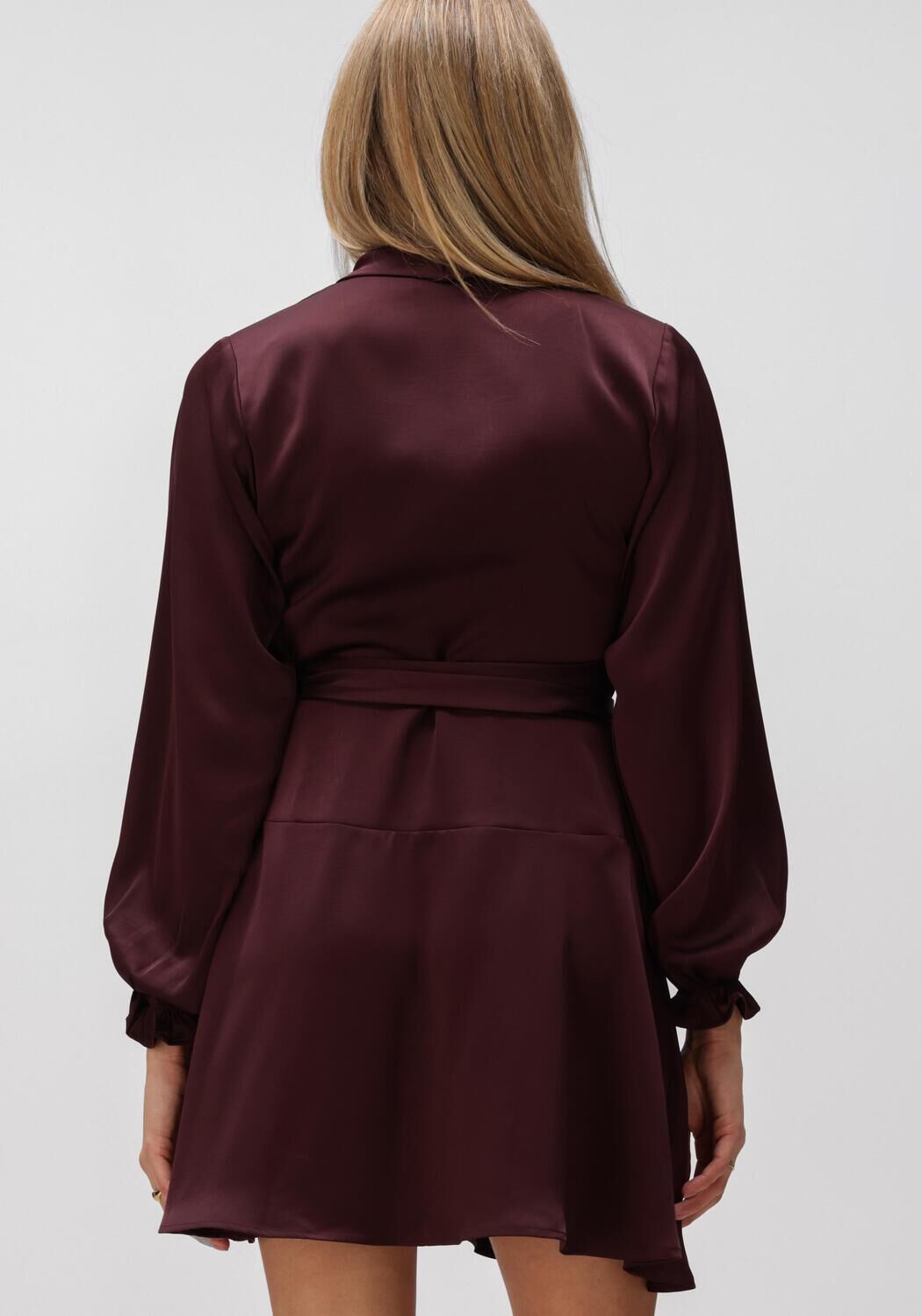 NEO NOIR Mini robe COLBIE HEAVY SATEEN DRESS Bordeaux - large