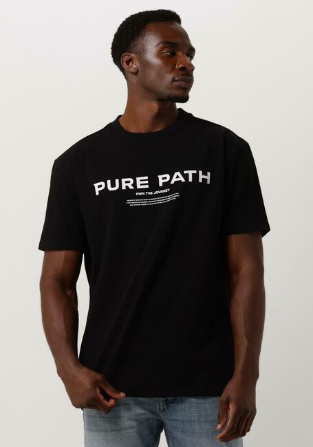 Zwarte PURE PATH T-shirt TSHIRT WITH FRONT PRINT - large