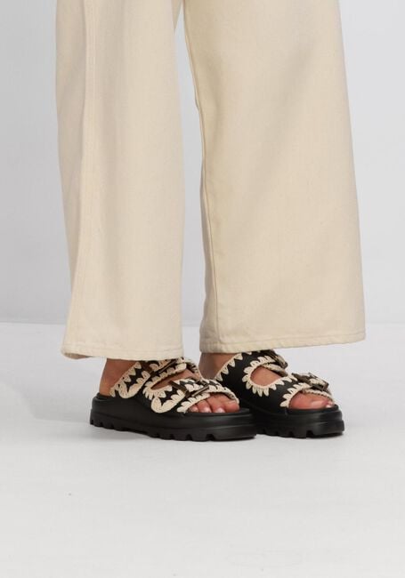 MOU Claquettes EVA ONE-PIECE SLIDE TWO-BUCKLES en noir - large