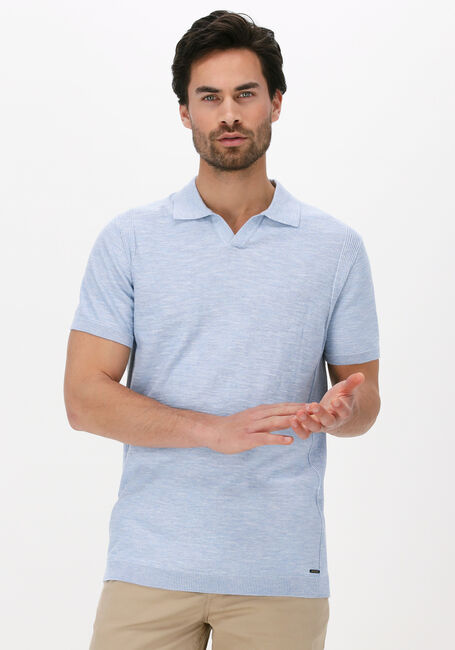 DSTREZZED Polo MERCURY S/S POLO MELANGE SLUB en bleu - large