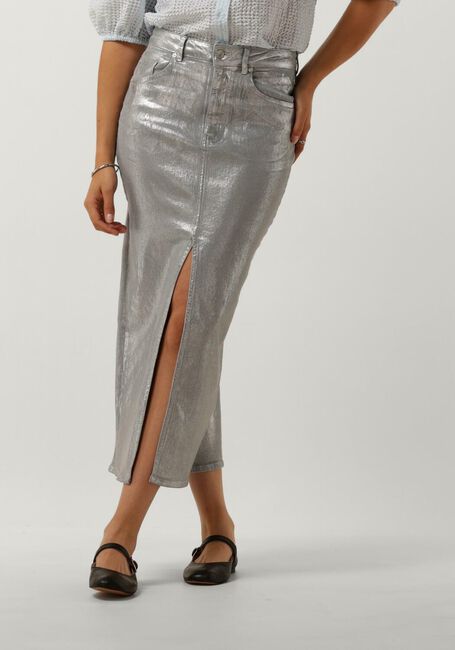 SECOND FEMALE Jupe midi ASPECT SKIRT en argent - large