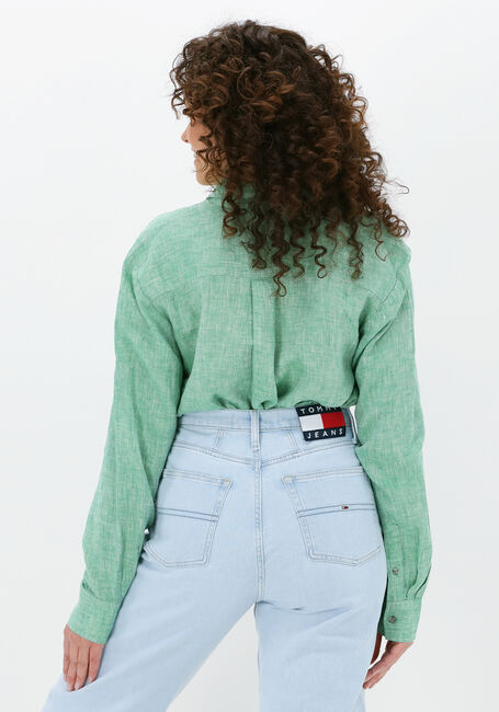 Groene TOMMY HILFIGER  LINEN N RELAXED LONG SHIRT - large