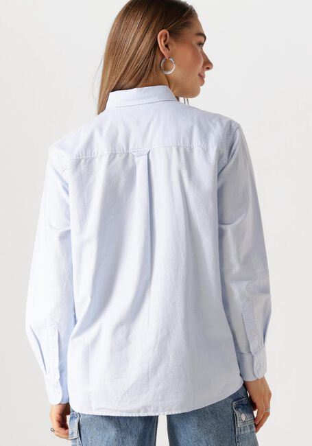 Lichtblauwe TOMMY JEANS  TJW RLX SCRIPT OXFORD SHIRT - large