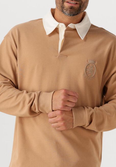 TOMMY HILFIGER Polo PEACHED CREST SOLID RUGBY en camel - large
