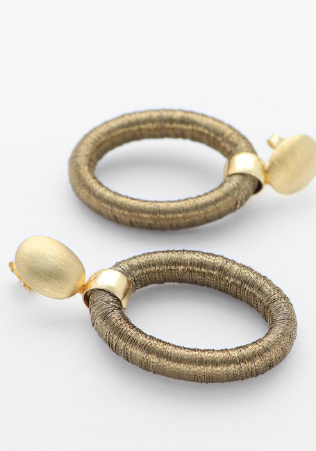 LOTT. GIOIELLI Boucles d'oreilles OVAL WITH BEAD THREATED S Doré - large
