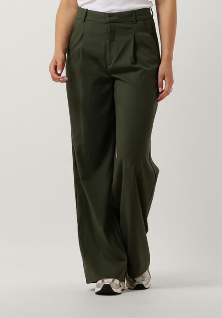 Khaki GESTUZ Pantalon PAULAGZ MW WIDE PANTS - large