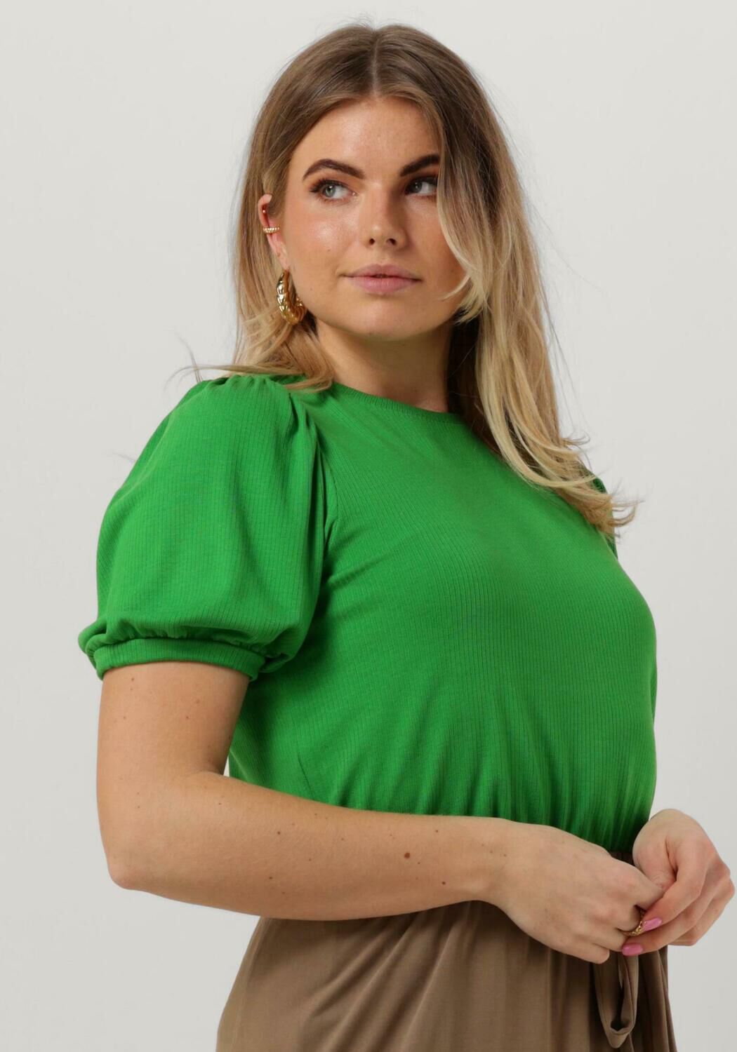 Groene OBJECT T shirt OBJJAMIE S S TOP Omoda