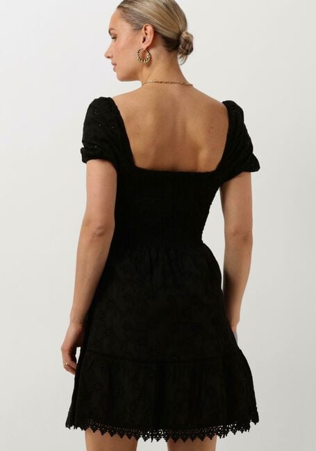 Zwarte GUESS Mini jurk SS CLIO FLARE MIDI DRESS - large