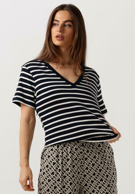 Donkerblauwe TOMMY HILFIGER T-shirt NEW SLIM CODY V-NECK SS - large