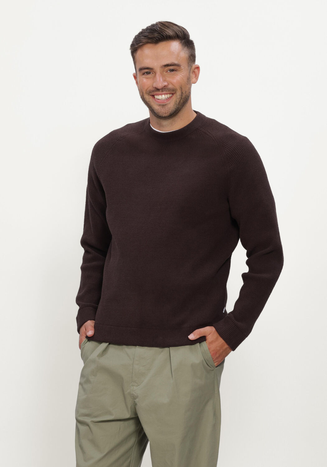 JC RAGS Pull CREW-NECK SWEATER EDDY en marron - large