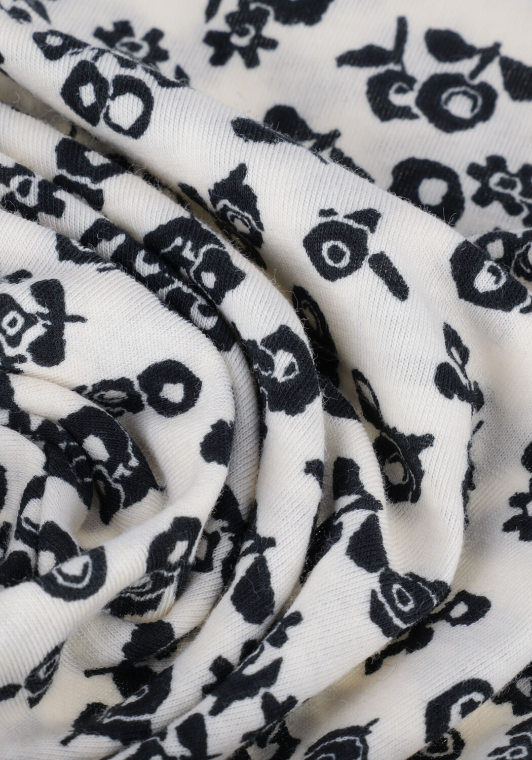 SCOTCH & SODA T-shirt MOCK NECK ALLOVER PRINTED SLIM-FIT ORGANIC COTTON TOP en beige - large