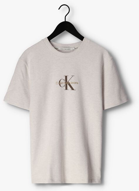 CALVIN KLEIN T-shirt ARCHIVAL MONOLOGO WAFFLE TEE en blanc - large