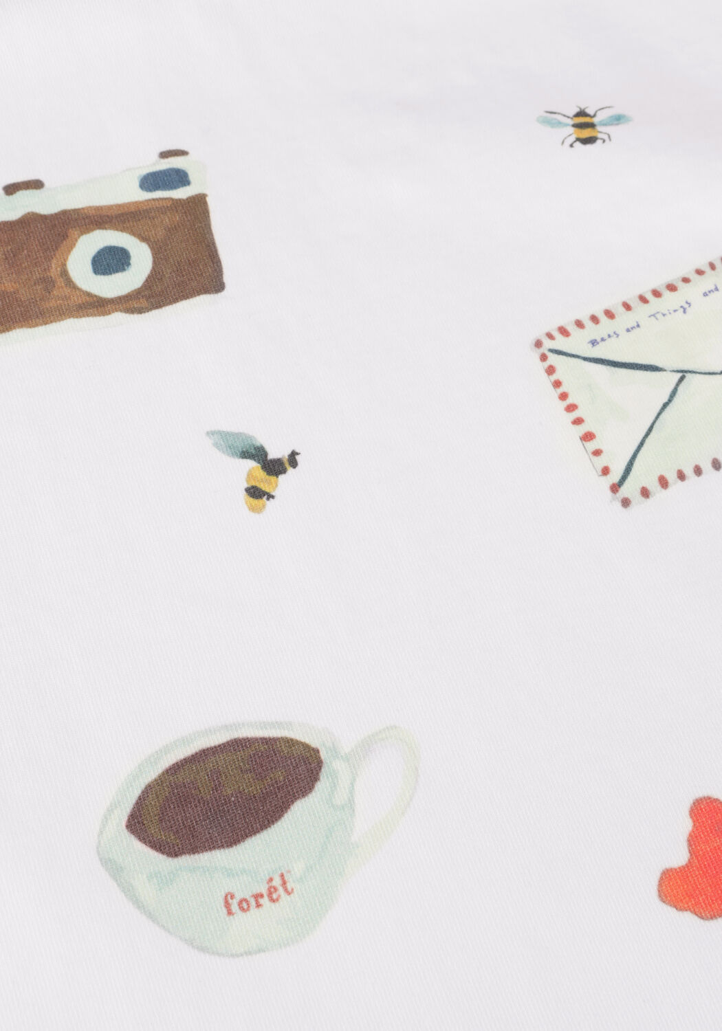 FOR&Eacute;T T-shirt THINGS T-SHIRT en blanc - large