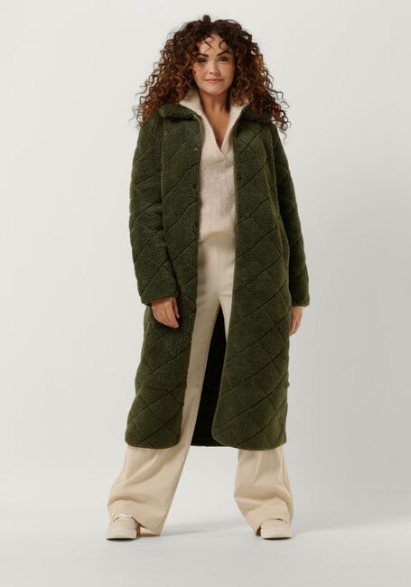 ANOTHER LABEL Manteau Teddy DANAE COAT en vert - large