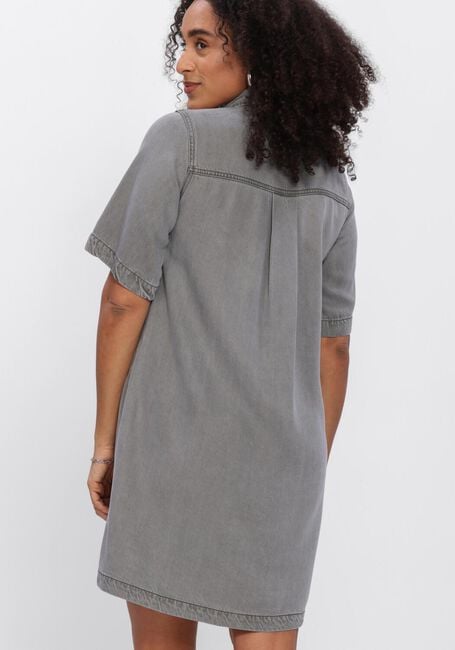 OBJECT Mini robe OBJFRAMA 2/4 RE DENIM DRESS en gris - large