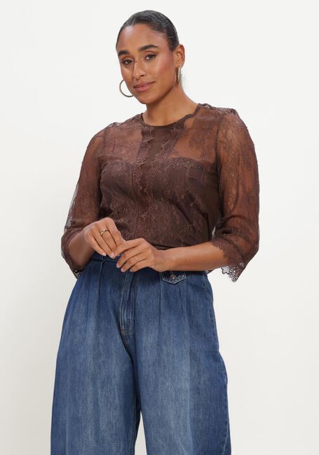 Bruine EST'SEVEN Top LACE LACY - large