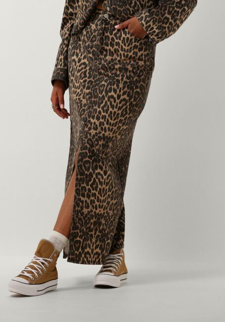 NEO NOIR Jupe maxi FRANKIE LEOPARD SKIRT en marron - large