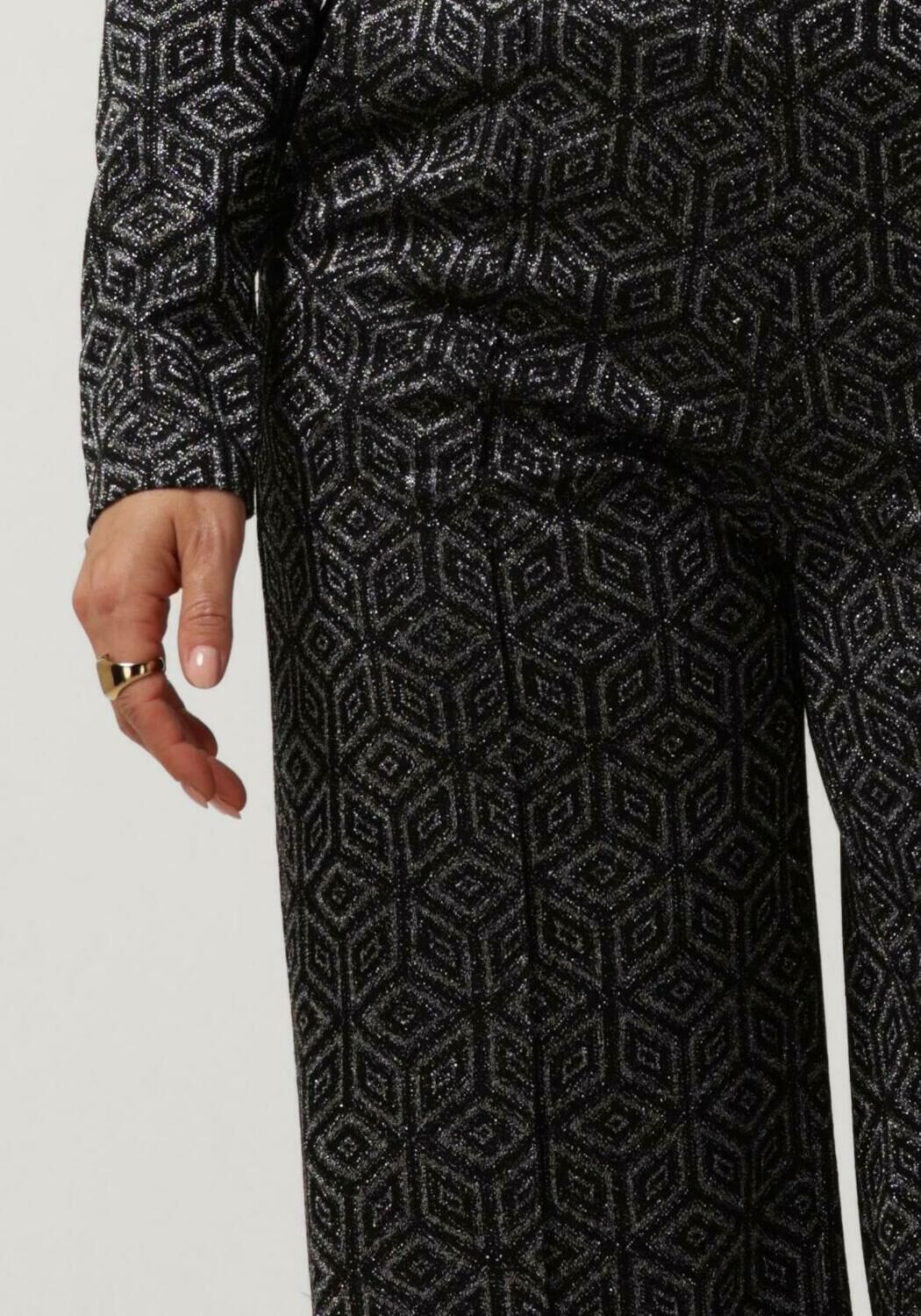 Zwarte MOS MOSH Pantalon ZIMU GLAM PANTS Omoda
