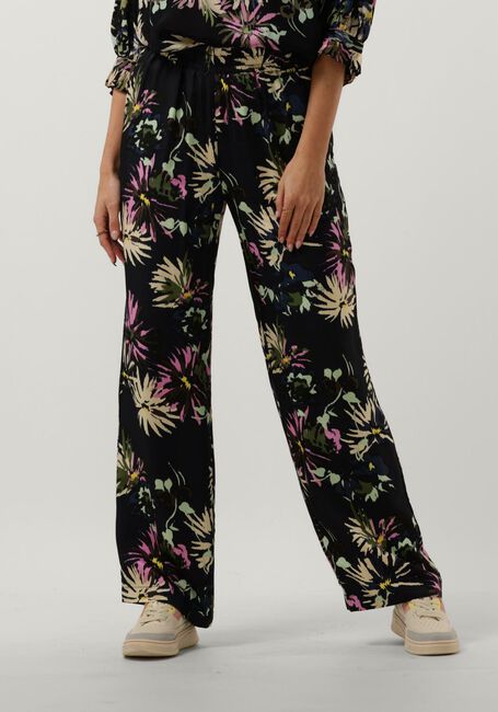 SCOTCH & SODA Pantalon large GIA - MID RISE WIDE LEG PRINTED SILKY TROUSERS en noir - large