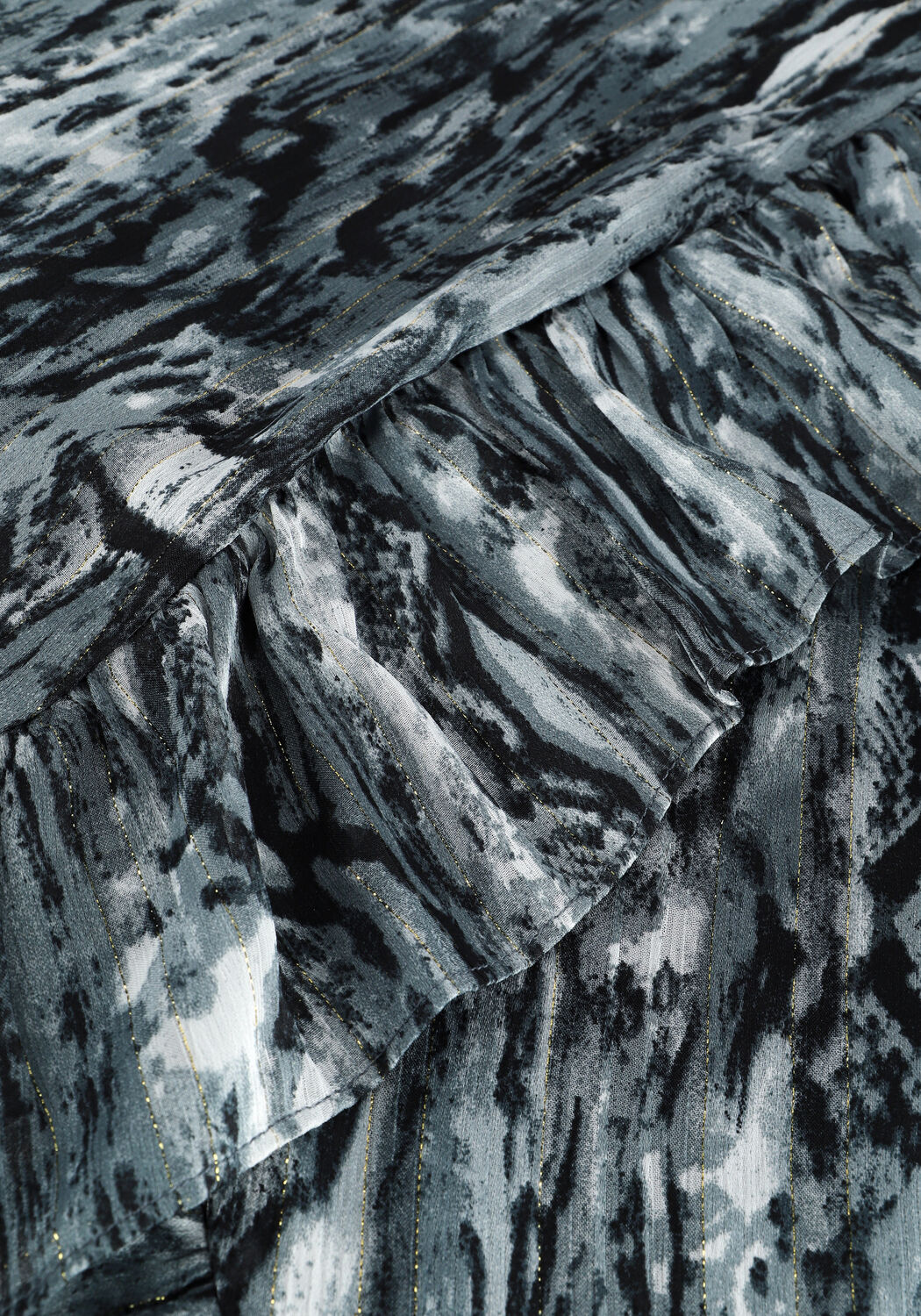 Blauwe FREEBIRD Mini jurk CELESTE LS DRESS - large