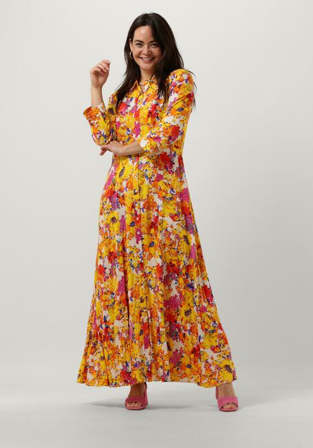 violist Cerebrum woestenij Gele Y.A.S. Maxi jurk YASSAVANNA LONG SHIRT DRESS | Omoda