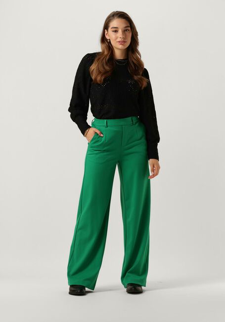 Groene OBJECT Wijde broek OBJLISA WIDE PANT - large