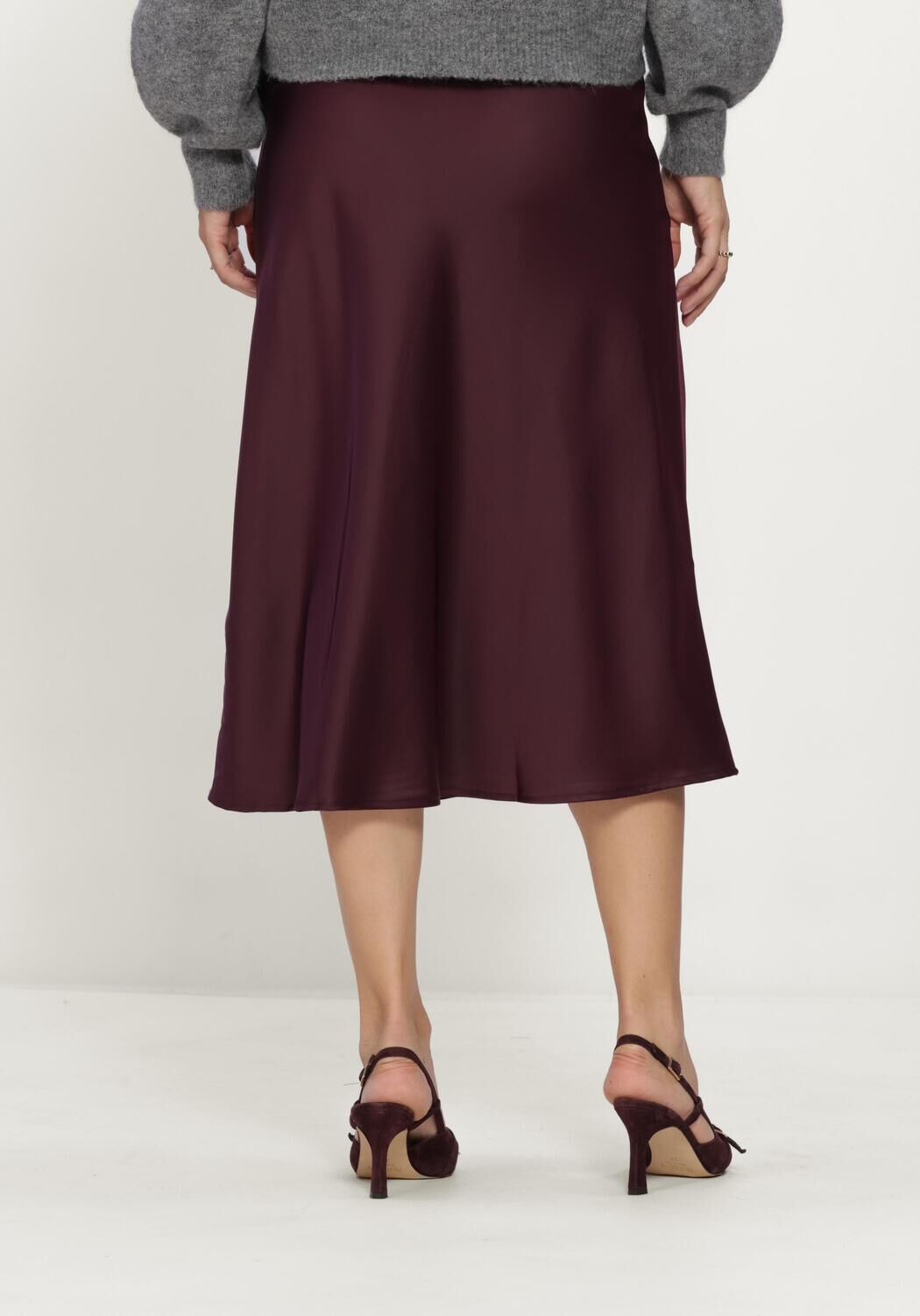 Y.A.S. Jupe midi YASPELLA HW MIDI SKIRT S. NOOS Bordeaux - large