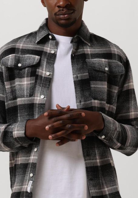Donkerblauwe SELECTED HOMME Overshirt REGSCOT CHECK SHIRT - large