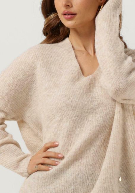 MOS MOSH Pull THORA V-NECK KNIT Écru - large