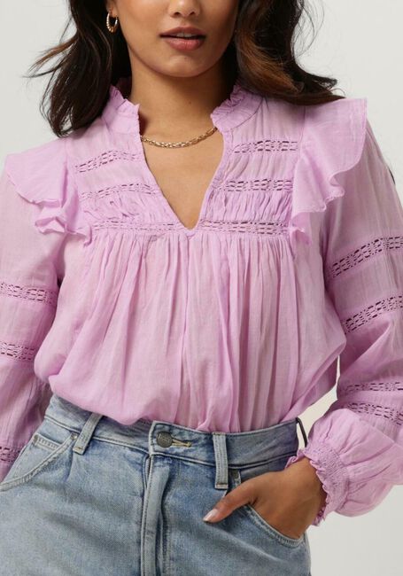 NEO NOIR Blouse AROMA S VOILE BLOUSE en rose - large