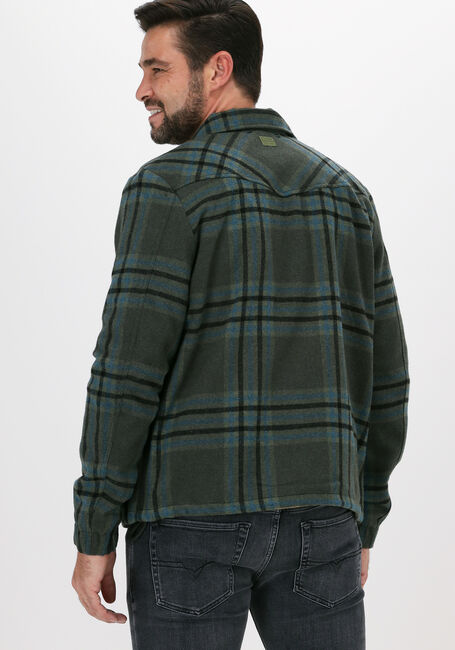 Donkergroene G-STAR RAW Overshirt C840 - LANDLAKE WOOL CHECK R- - large