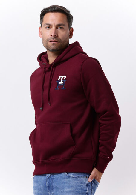 TOMMY HILFIGER Chandail ESSENTIAL MONOGRAM HOODY Bordeaux - large