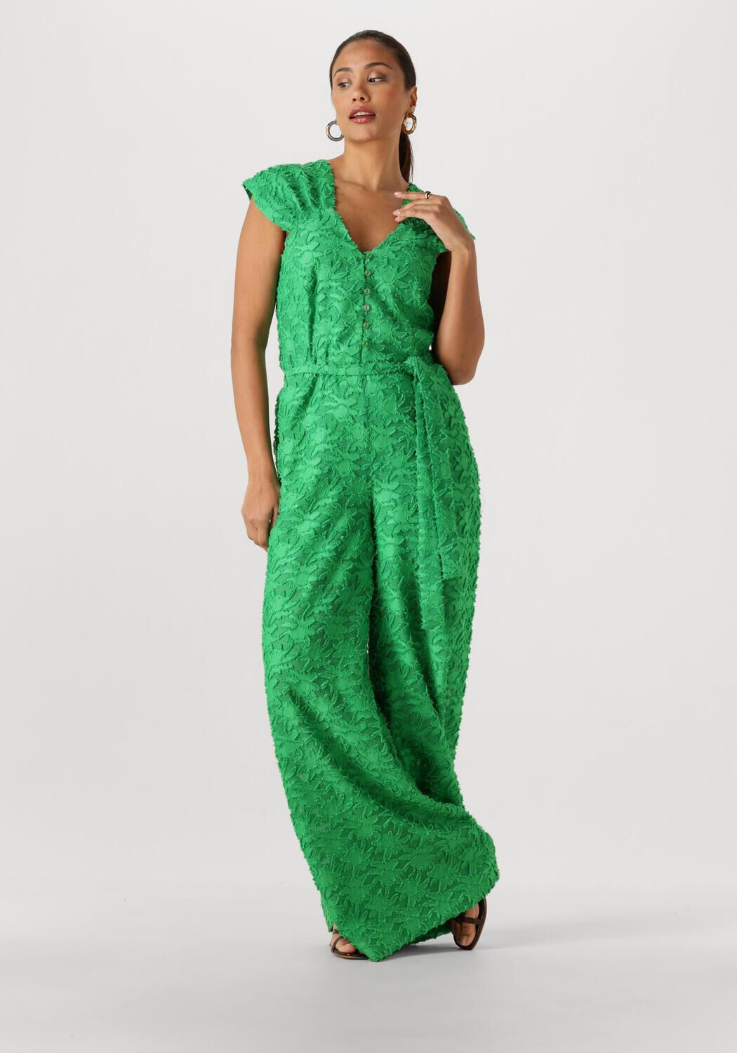 Groene POM AMSTERDAM  JUMPSUIT PALM GREEN JACQUARD - large