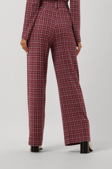 VANILIA Pantalon TARTAN TWEED TUBE en rouge - large