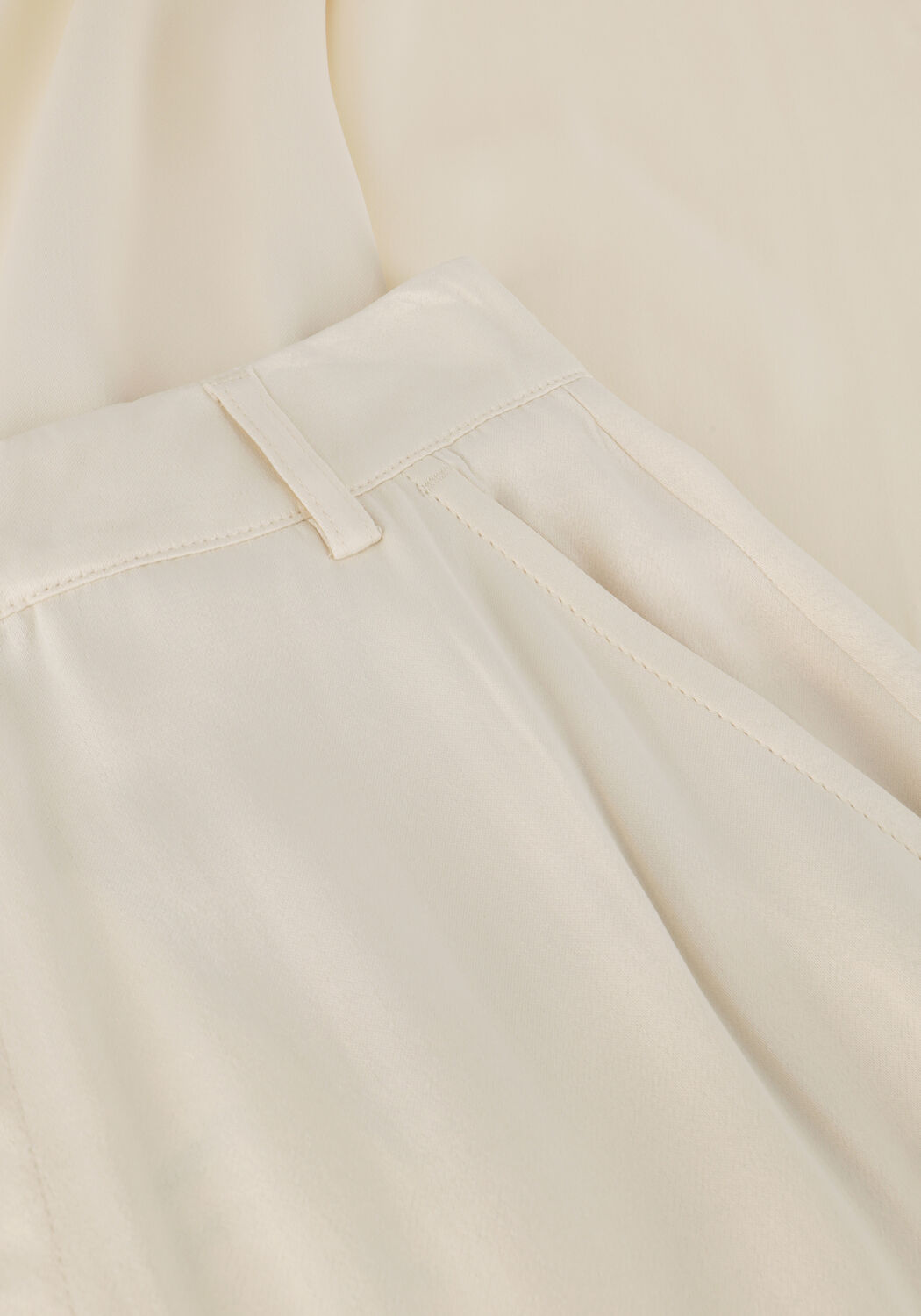 ALIX THE LABEL Pantalon large LADIES WOVEN SATIN PANTS &Eacute;cru - large