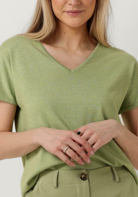 YDENCE T-shirt KNITTED TOP SAMMY en vert - large