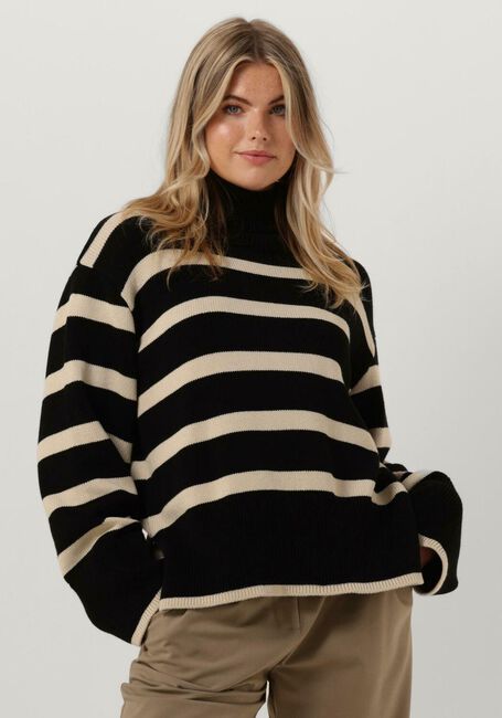 MODSTRÖM Pull CORBINMD STRIPE T-NECK en noir - large