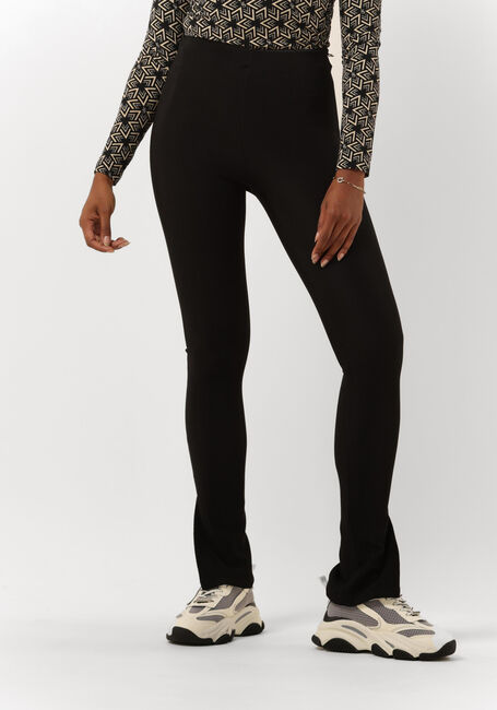 COLOURFUL REBEL Pantalon évasé ZIVA HIGH RISE SLIT TREGGING en noir - large