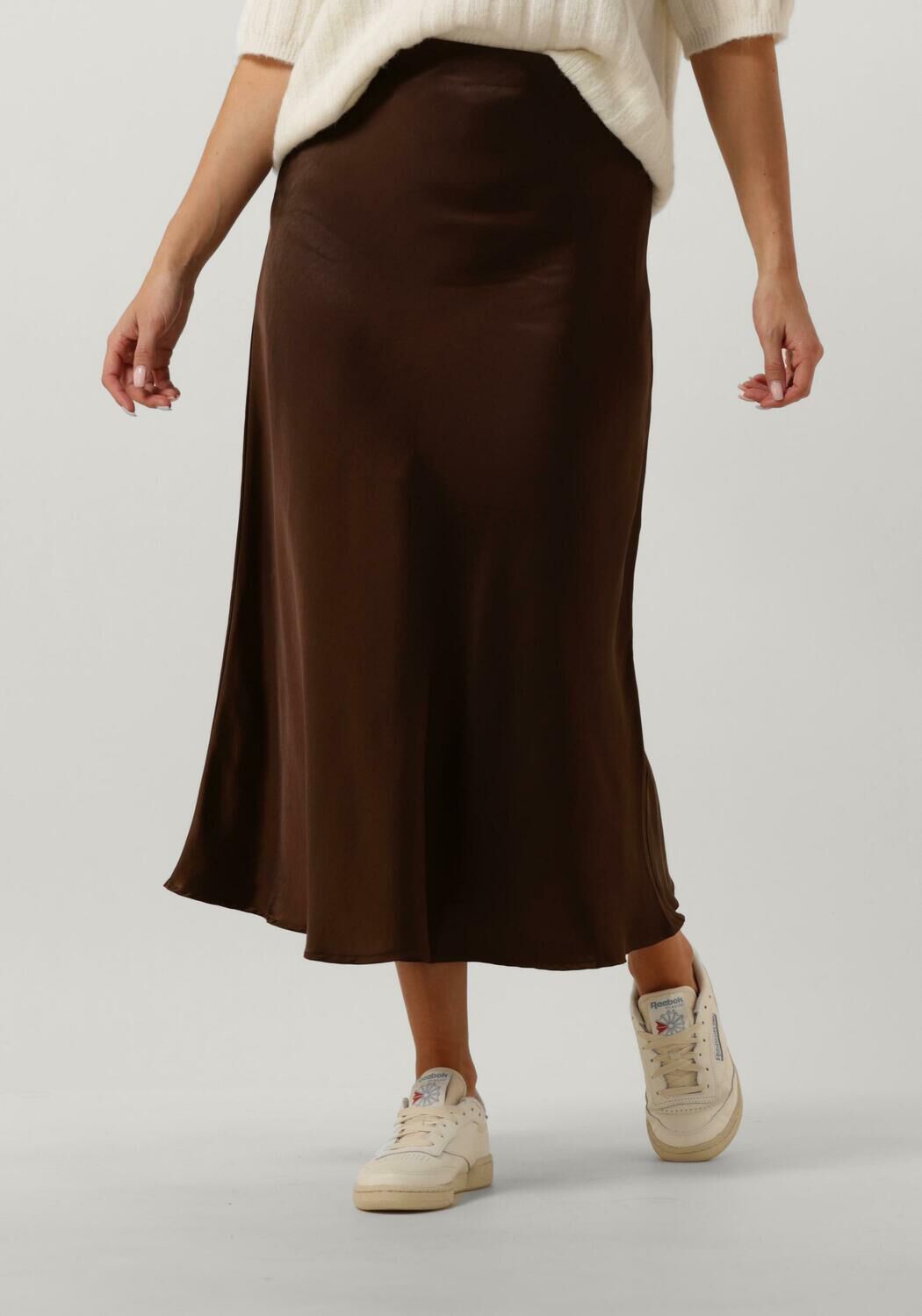 Jupe midi marron shop