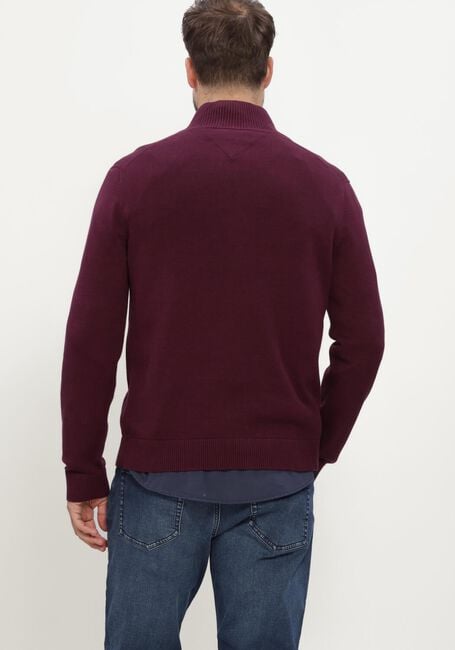 Bordeaux TOMMY JEANS Trui TJM SLM ESS LIGHT &frac14; ZIP SWTR EXT - large