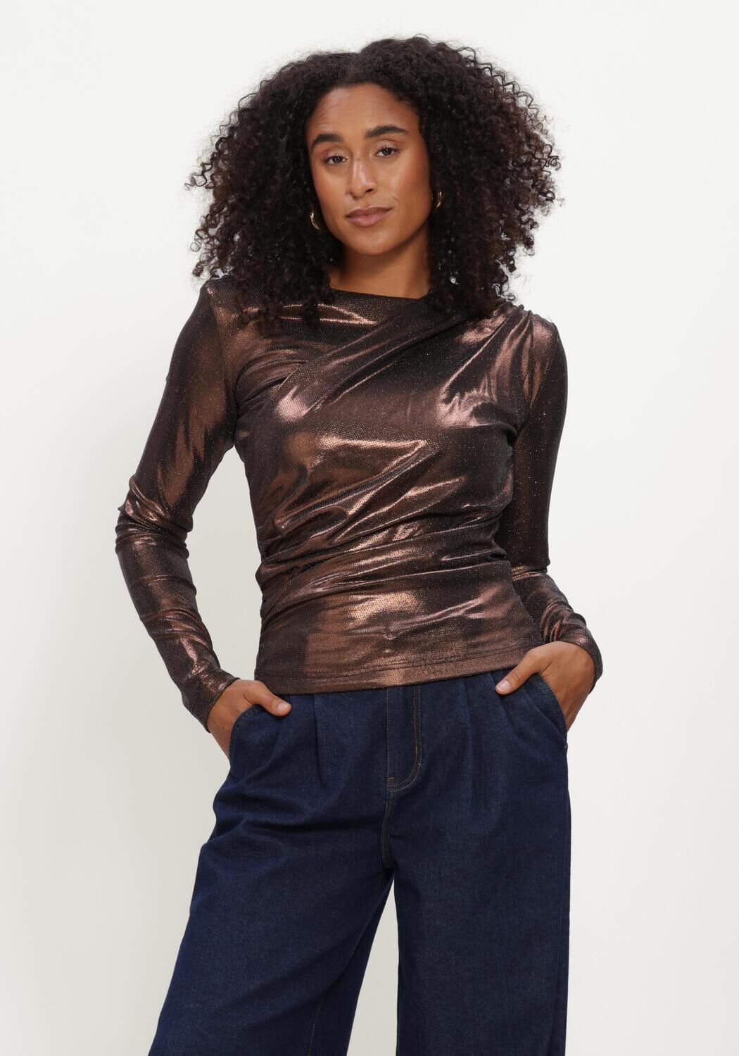 STUDIO AMAYA Haut PARTY TOP en bronze - large
