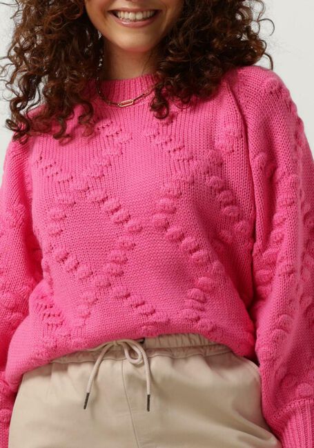 Roze CO'COUTURE Trui BUBBLE KNIT - large