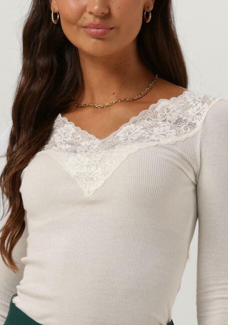ROSEMUNDE BERNADINE ORGANIC T-SHIRT LACE Hauts & T-shirts Écru - large
